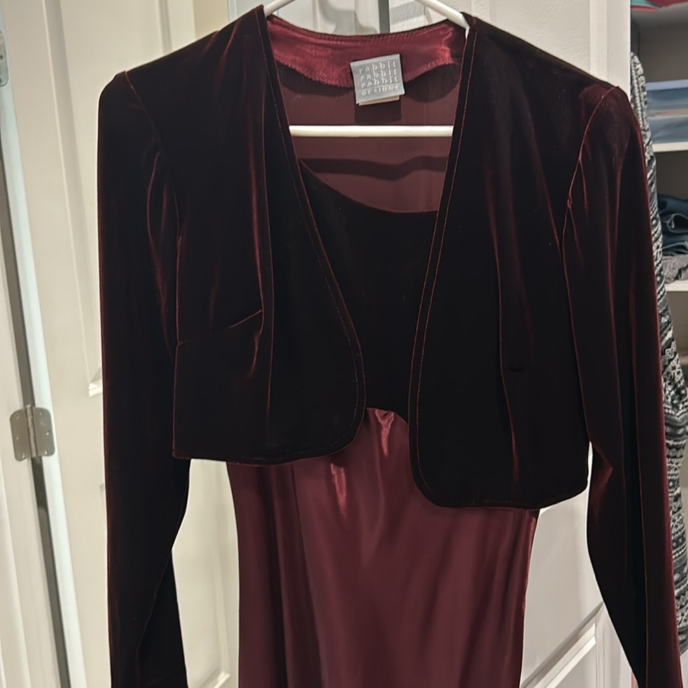 Formal 2 piece maxi holiday dress with jacket size 8